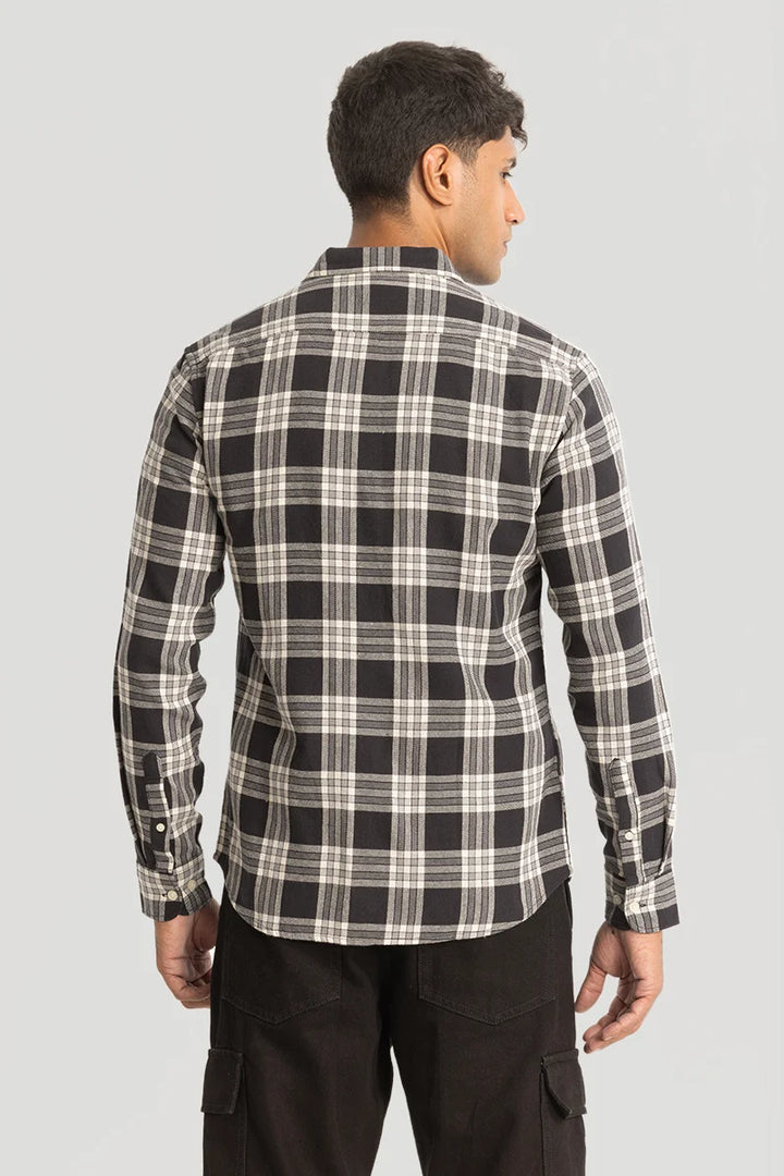 Black Checks Slim Fit Shirt