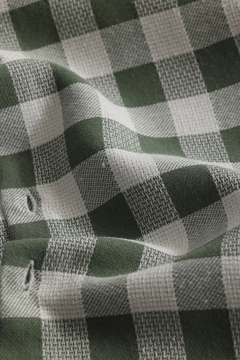 Plaiddora Olive Checks Shirt