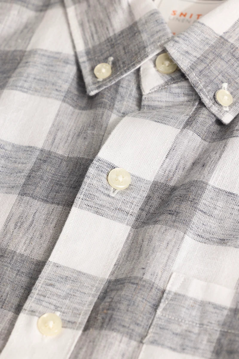 Grey Checks Linen shirt