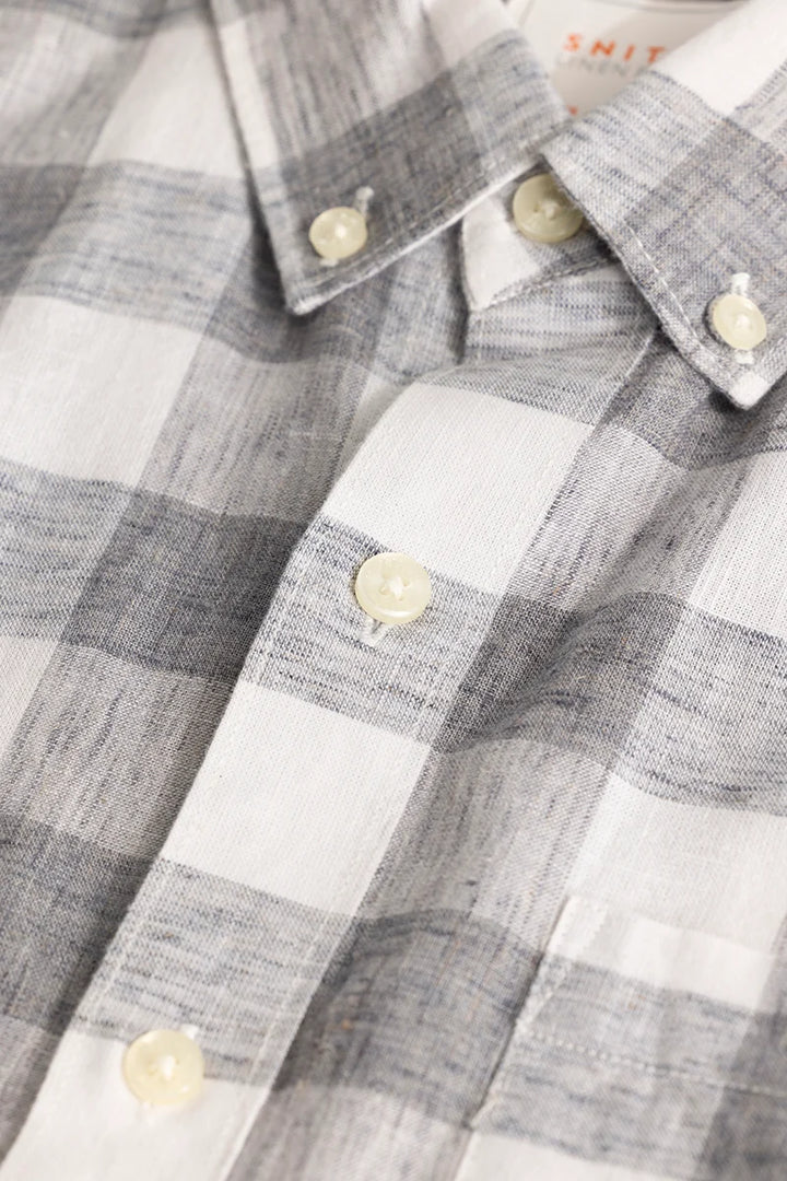 Grey Checks Linen shirt