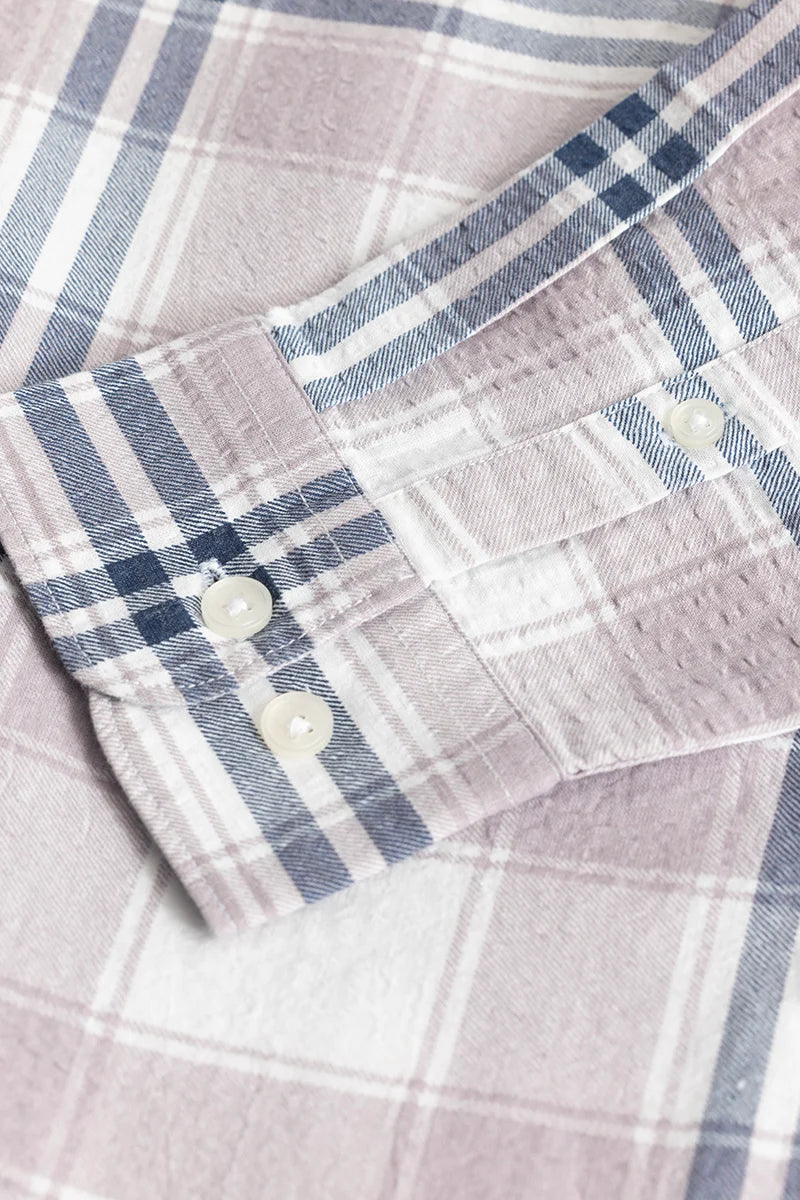 Patternoir Broad Mauve Checks Shirt