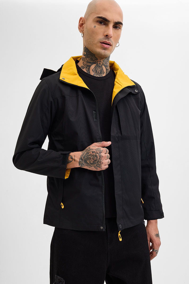 Black Water-Resistant Jacket