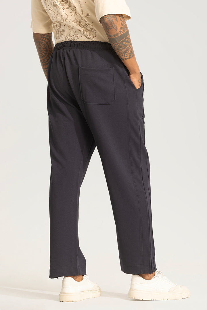 Navy Slit Ankle Pants