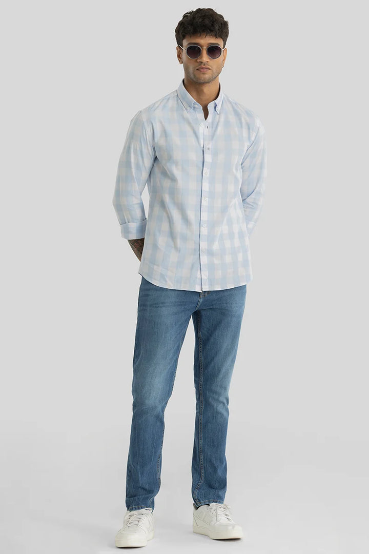 Sacha Light Blue Checks Shirt