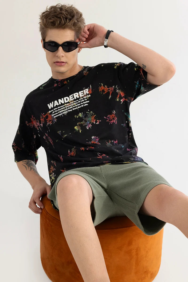 Wanderer Black Oversized T-Shirt