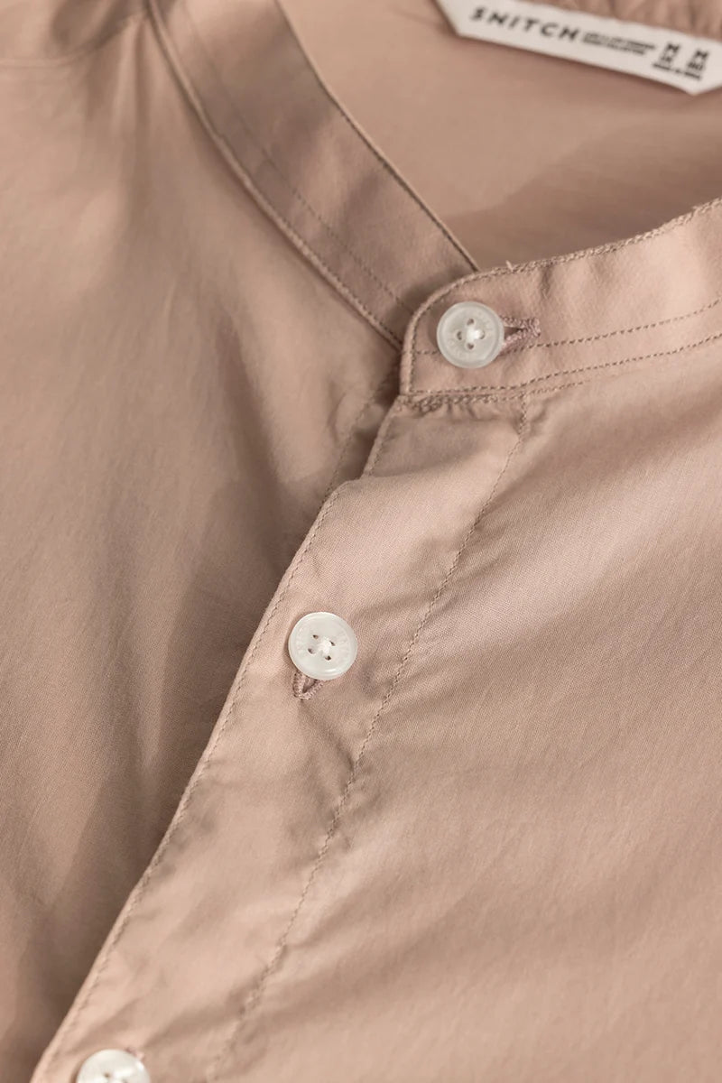 Yngve Beige Plain Shirt