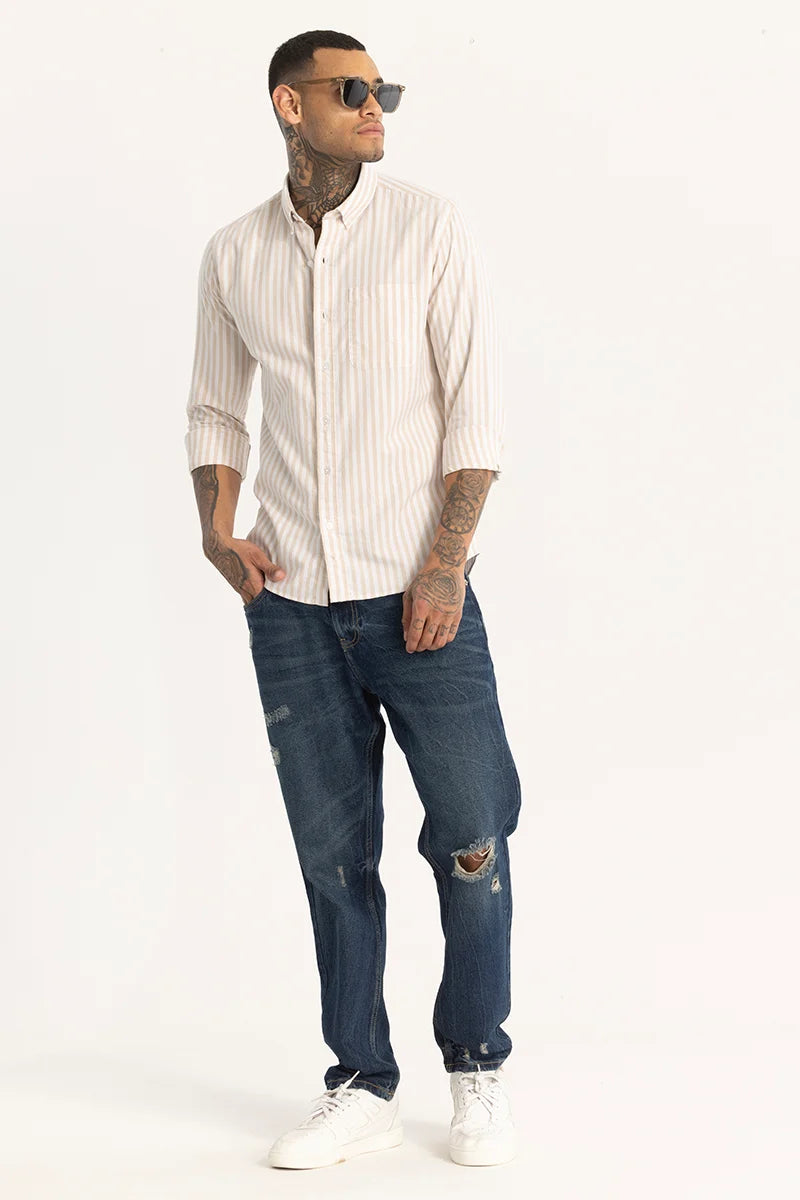 Beige Oxford Stripes shirt