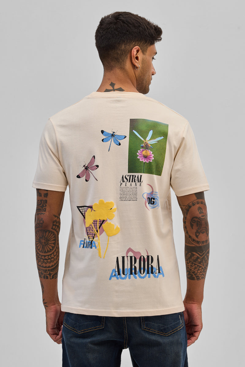 Aurora Cream Slim Fit T-Shirt