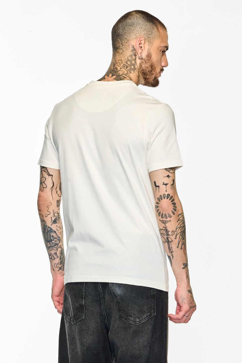 Core Lab Off White Solid Slim Fit T-Shirt