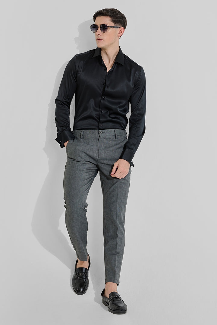 Grey Stretch Slim Fit Trousers