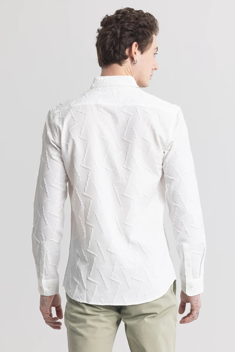 TextuRiche Zigzag White Shirt