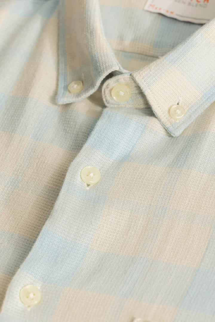 Axis Light Blue Checks Linen Shirt