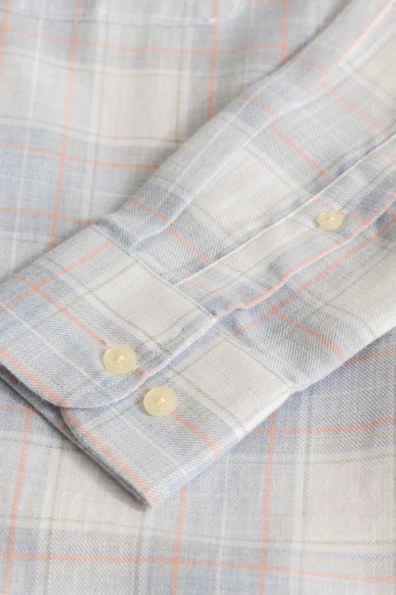 Drift Light Grey Checks Shirt