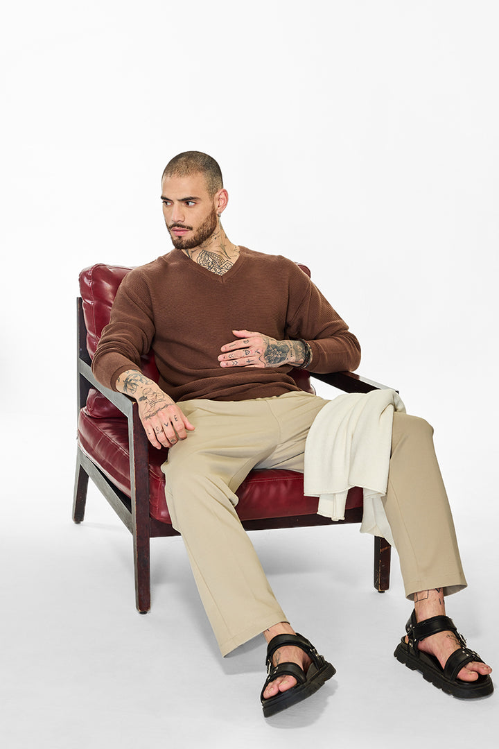 Core Lab Hazelnut Textured Sweater