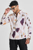 Orange Abstract Slim Fit Shirt