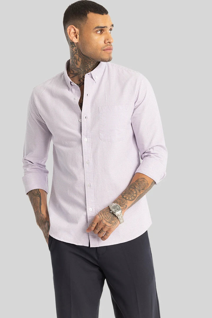 Lavender Oxford Checks shirt