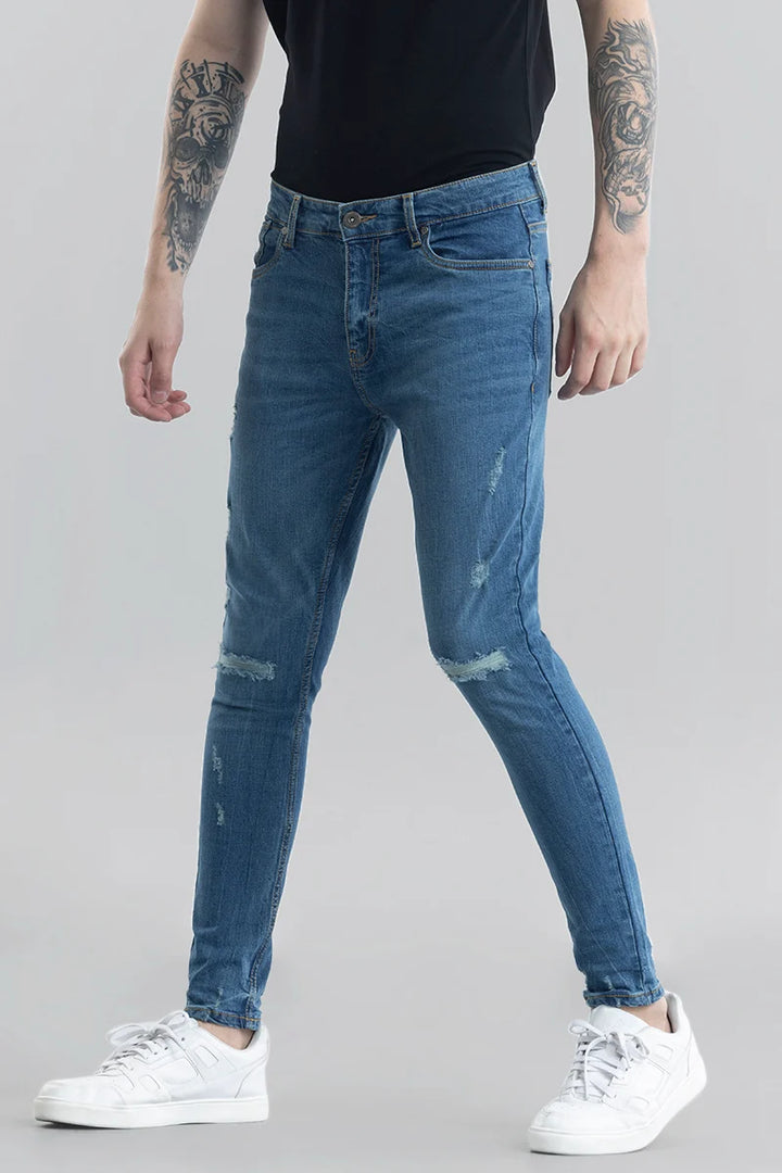 Ilaria Blue Distressed Skinny Fit Jeans