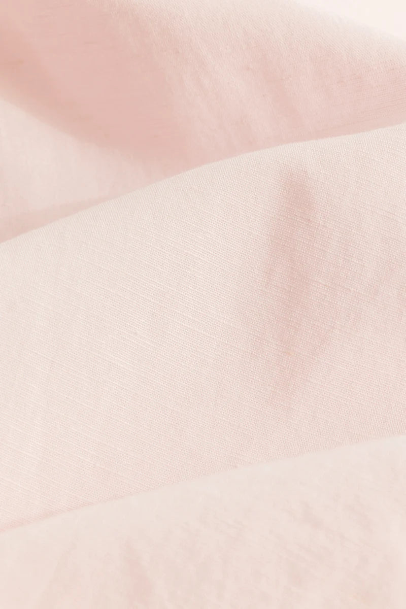 Claudio Light Pink Plain Linen Shirt