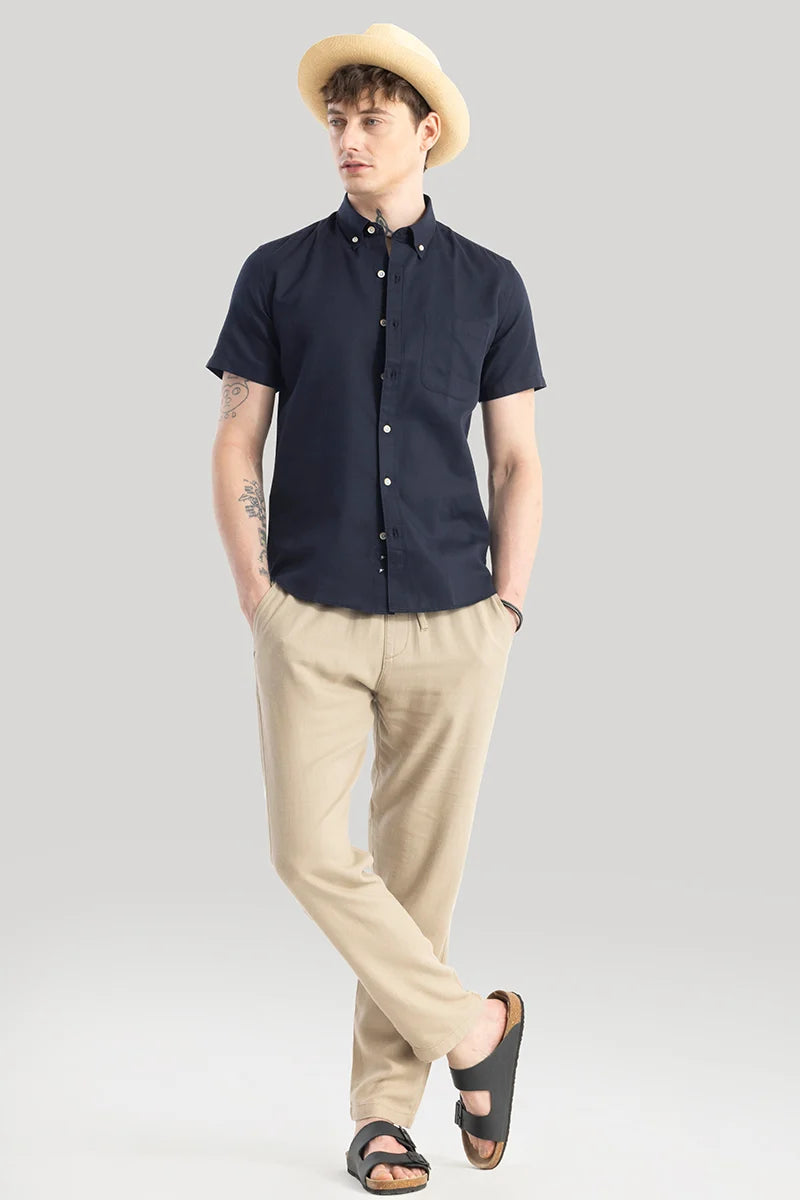 Vidar Navy Plain Shirts