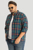 Adriano Blue Checks Plus Size Shirt