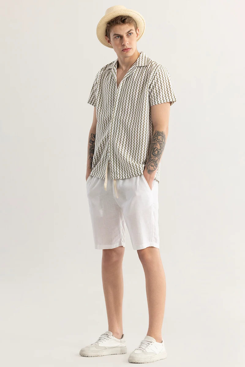 Zigovenue Olive Stripe Shirt