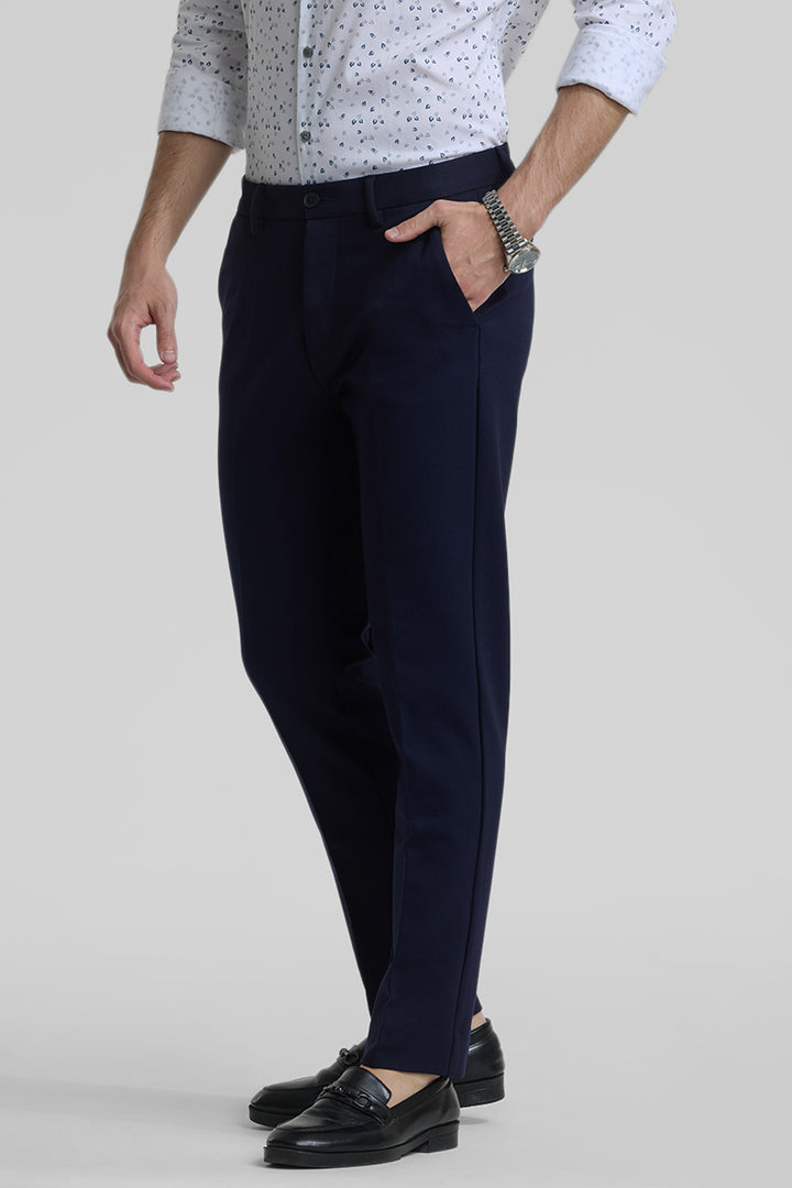 Navy Slim Fit Trousers