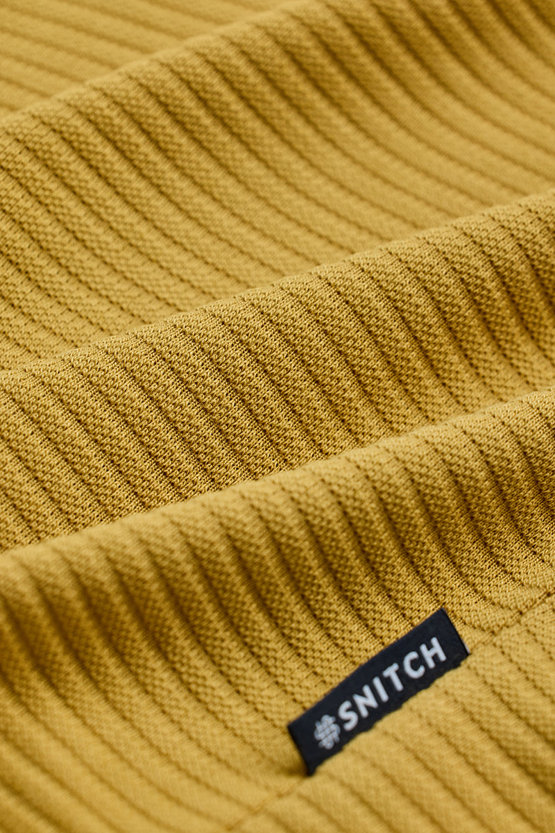 Yellow Textured Sweatshirt