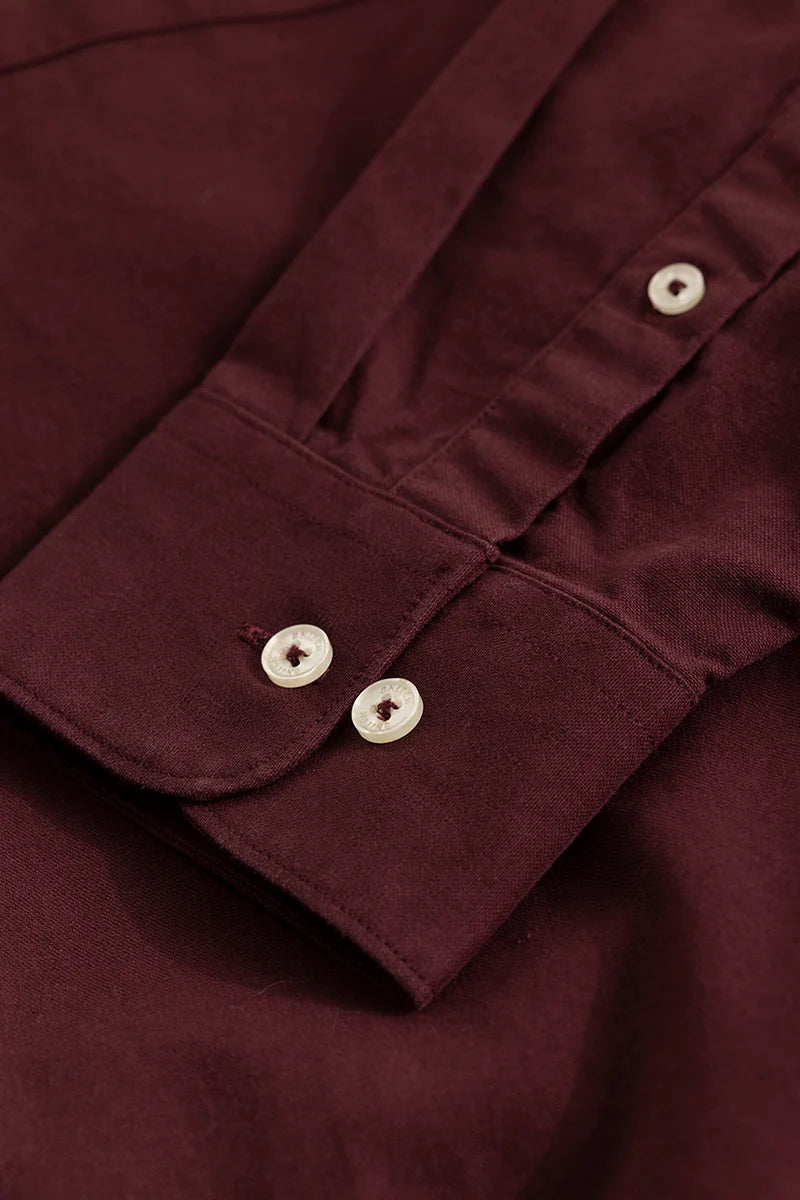 Shirtolo Plain Maroon Shirt