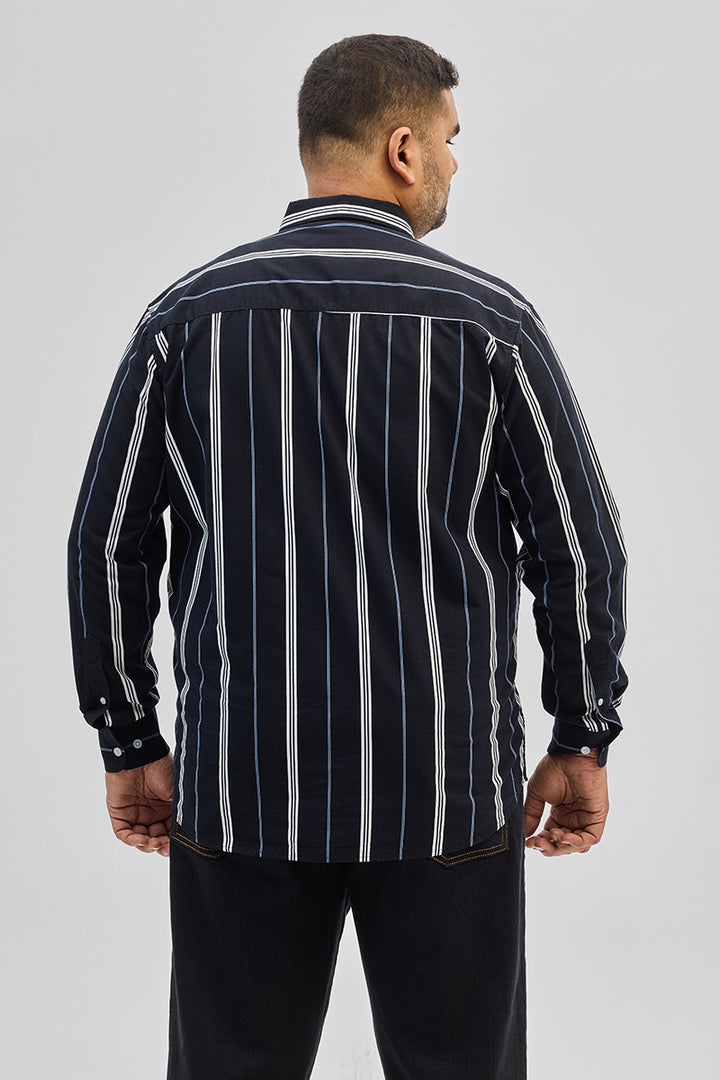 Black Stripes Plus Size Shirt