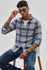 Dark Blue Checks Slim Fit Shirt