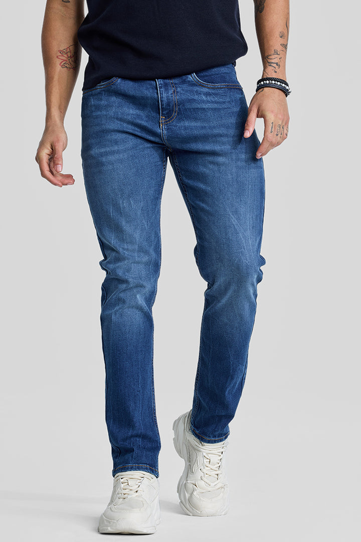 Blue Tapered Fit Jeans