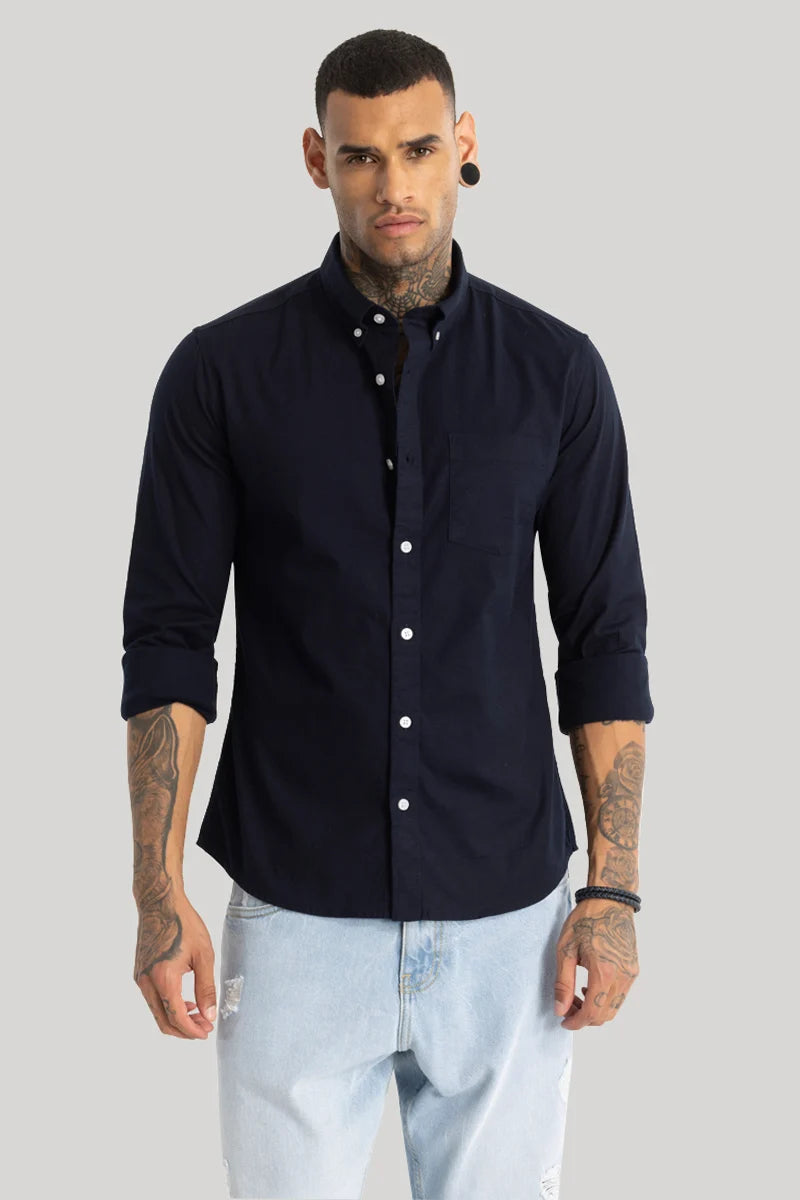 Navy Oxford Shirt