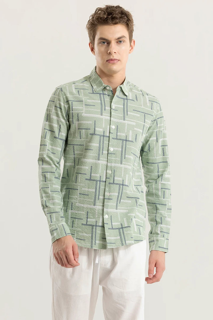 Azuregrid Abstract Green Shirt