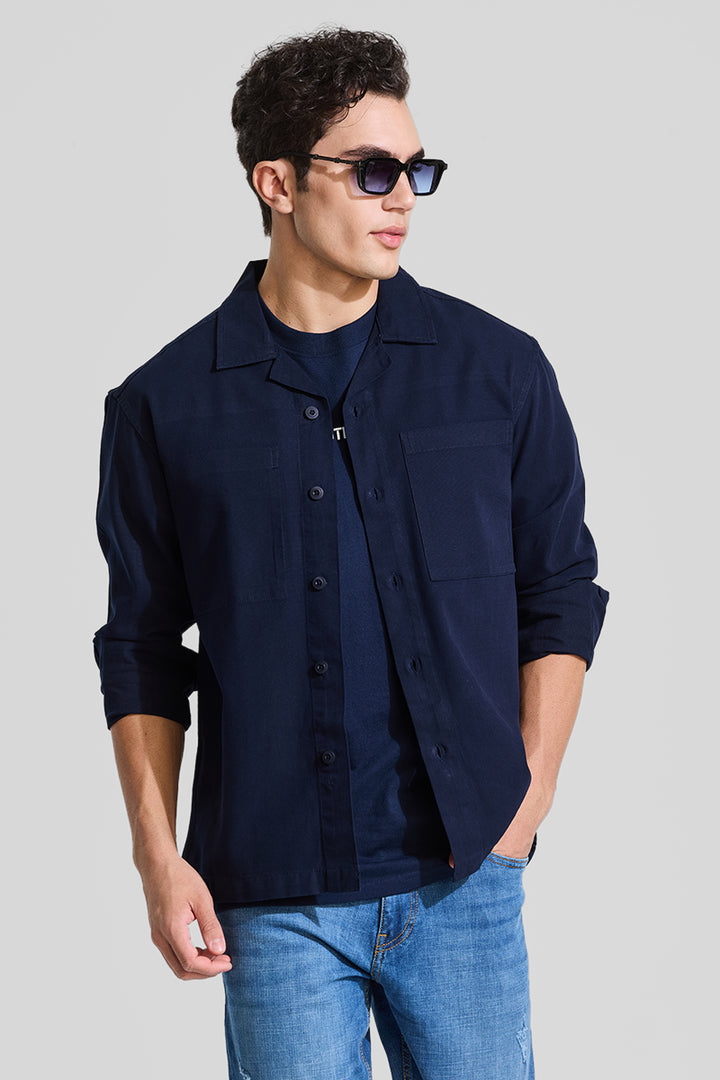 Navy Relaxed Fit Overshirt