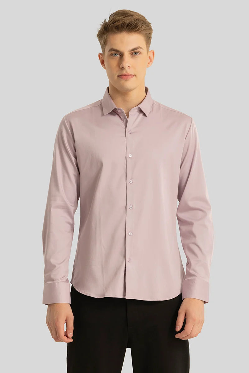 Buy Men's Etnni Light Pink Plain Stitchless Shirt Online | Snitch – SNITCH