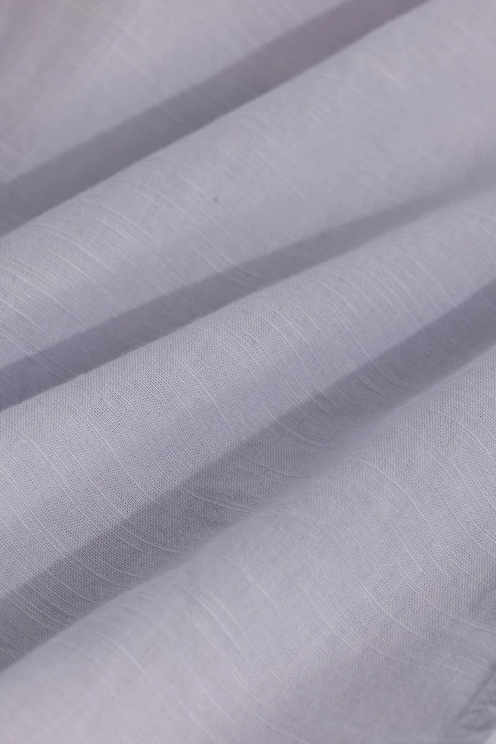 Lavender Plain Linen Blend Shirt