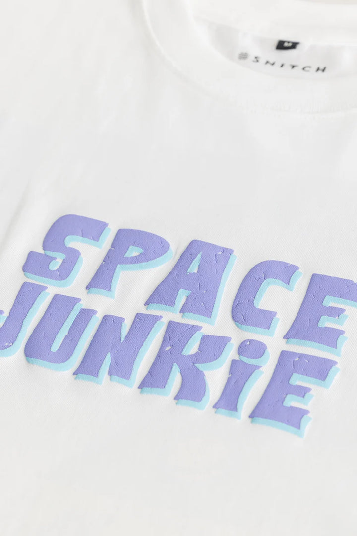 Space Junkie White Oversized T-Shirt