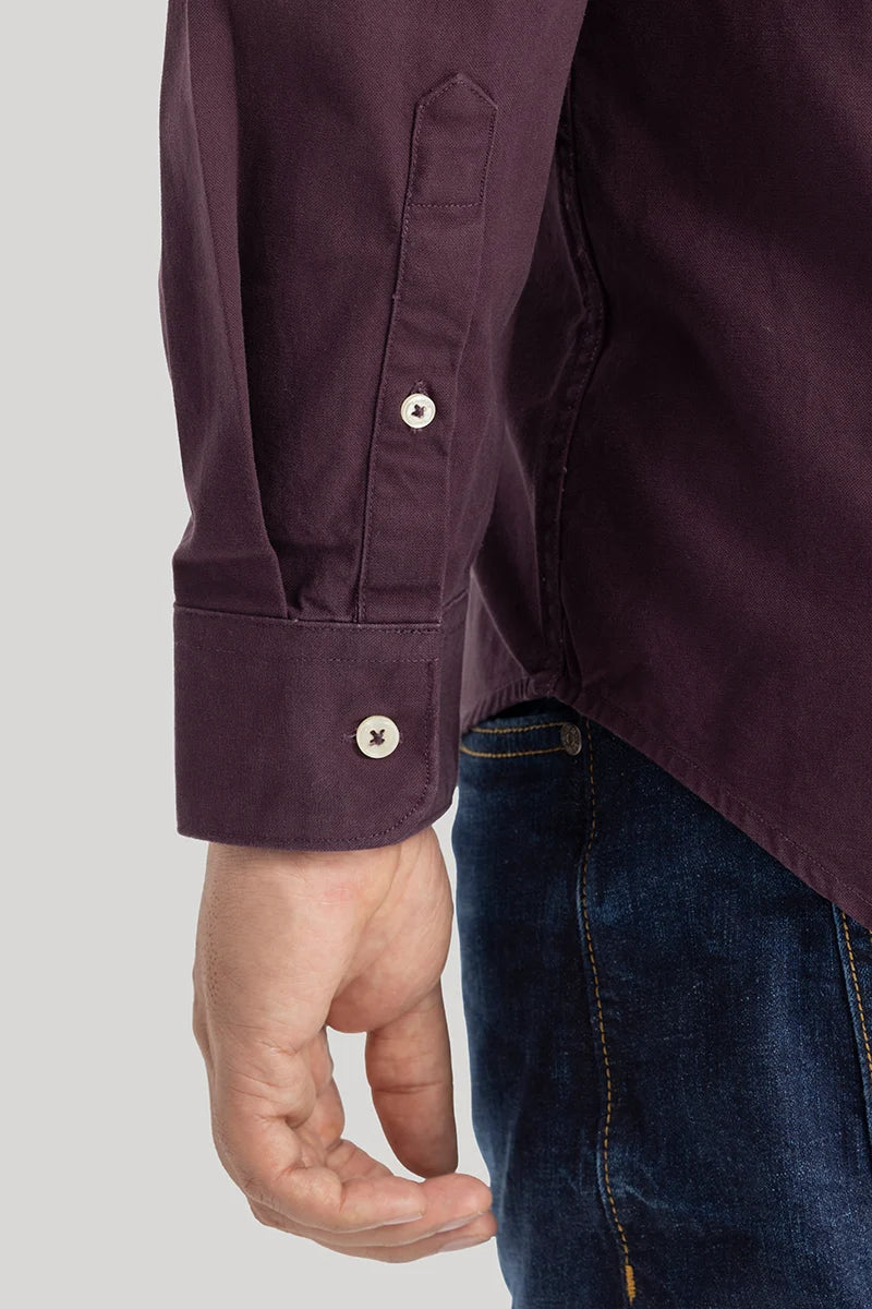 Lucia Burgundy Plain Shirts