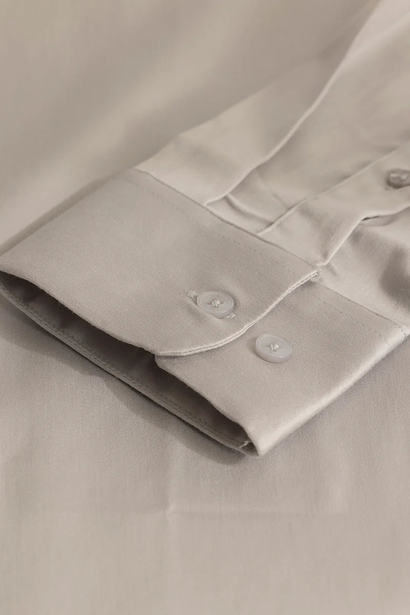 Etnni Light Grey Plain Stitchless Shirt