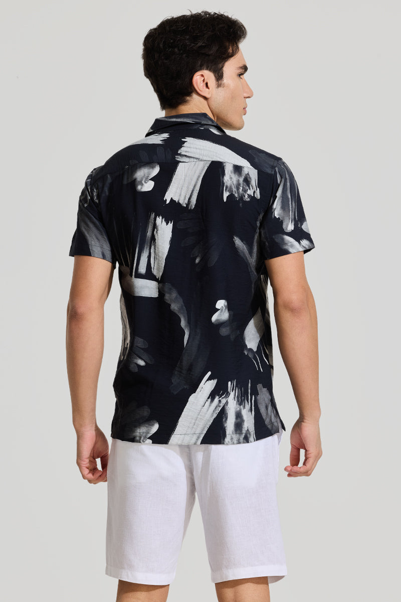 Black Cuban Abstract Shirt