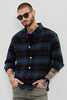 Navy Flannel Relaxed Fit Overshirt