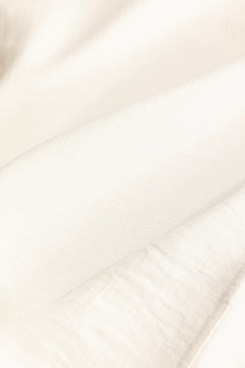 White Mandarin Linen Shirt