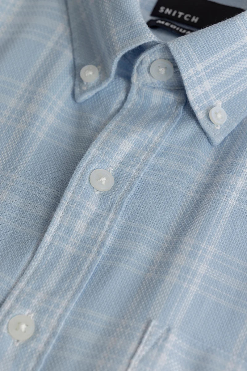 Einar Light Blue Checks Shirt