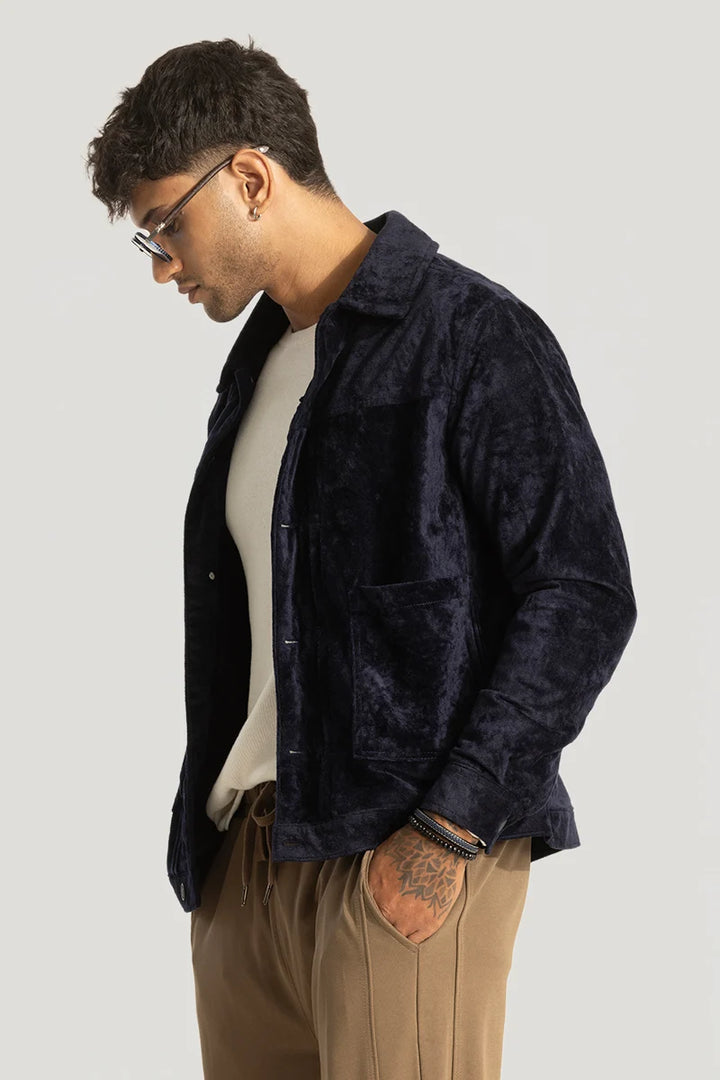 Navy Velvet Jacket