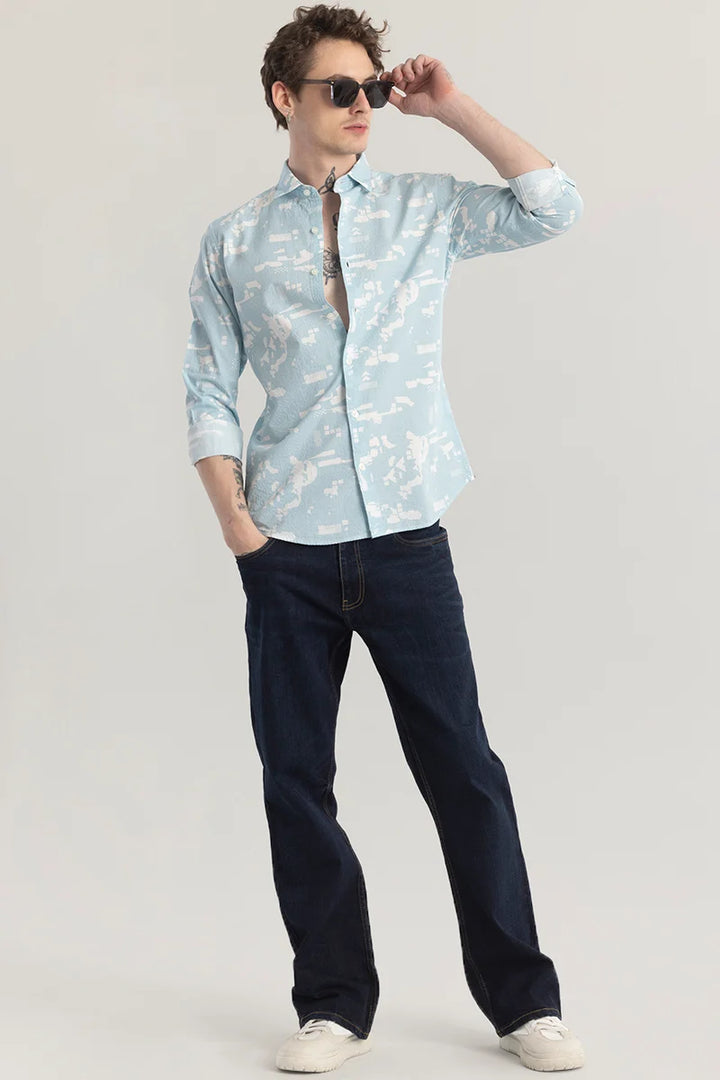 Pixelique Blue Shirt