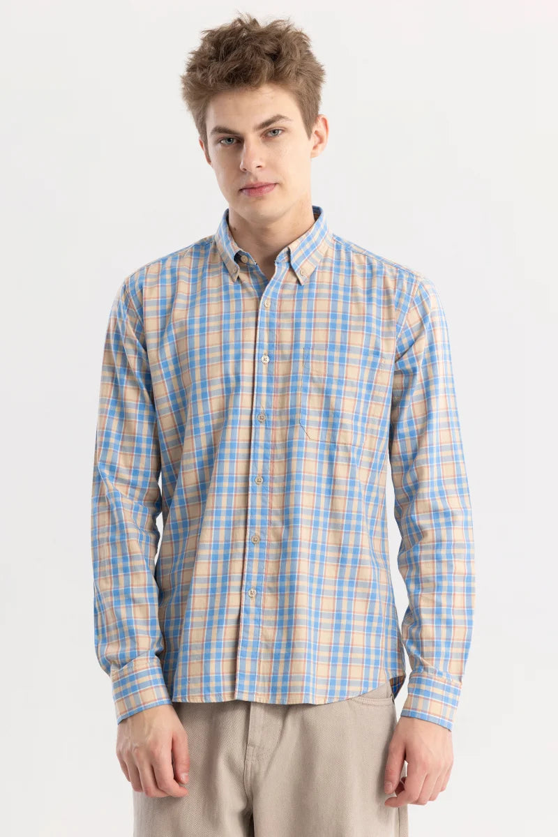 Plaiditude Blue Checked Shirts