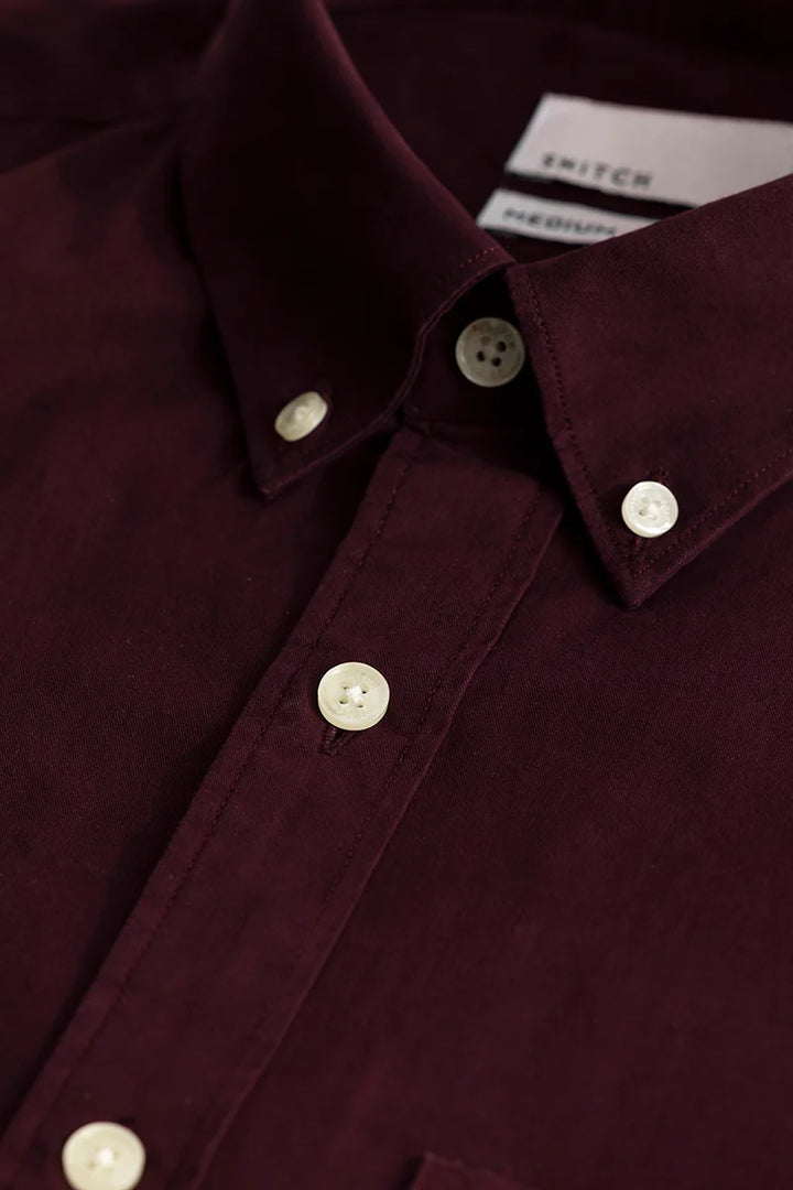 Maroon Oxford Shirt