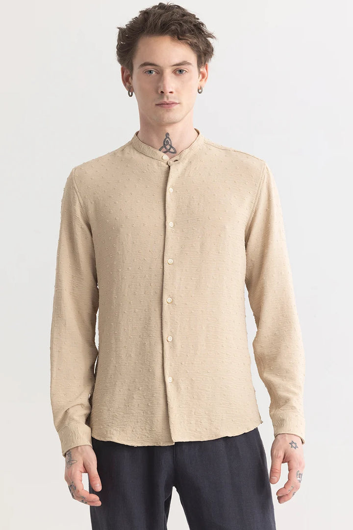 Texturity Textured Beige Shirt