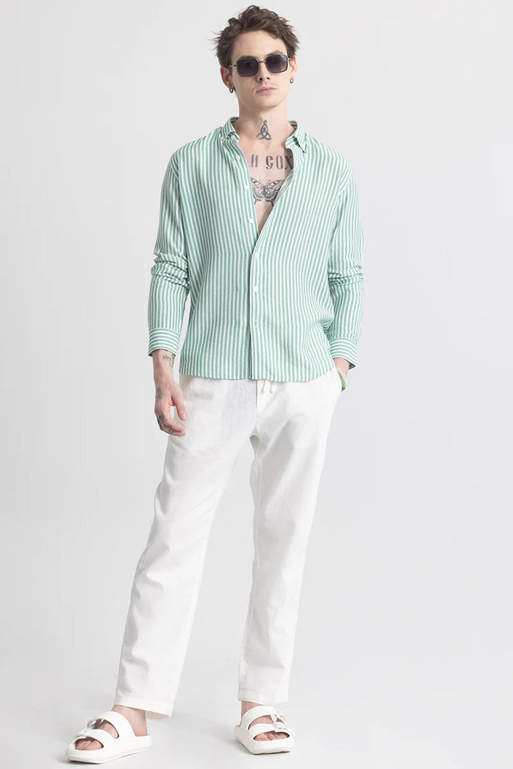 Stripehaven Green Stripe Shirt