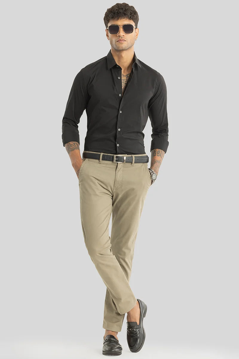 Quinnie Black Plain Shirt